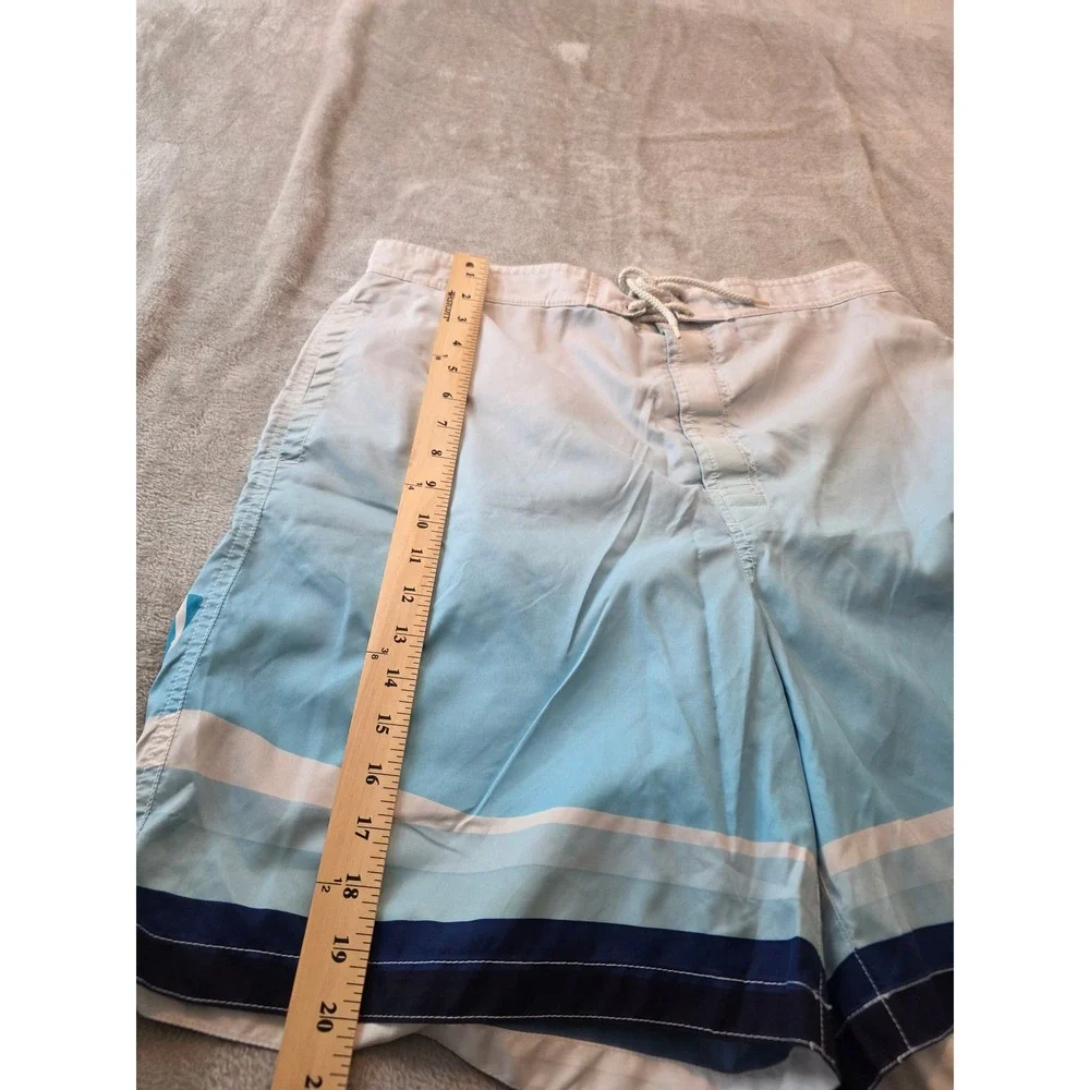 Tommy Hilfiger Shorts Mens Size Xl Blue White Ombre Surfer Board Shorts Swim